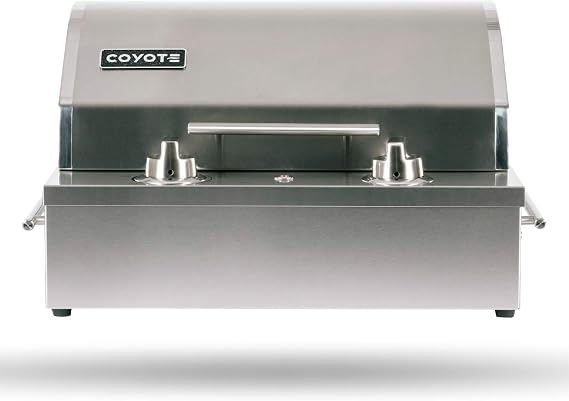 Coyote Portable Electric Grill, 18 Inch Built-in Grill with Ceramic Flavorizer - C1EL120SM
