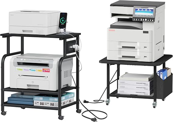 YAOHUOO Printer Stand with Power Outlet