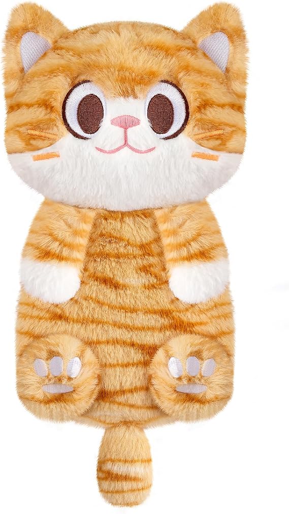 SuzziPad Orange Cat Microwavable Heating Pad Plush, 6.3" X 10.6", 1.2 Lb