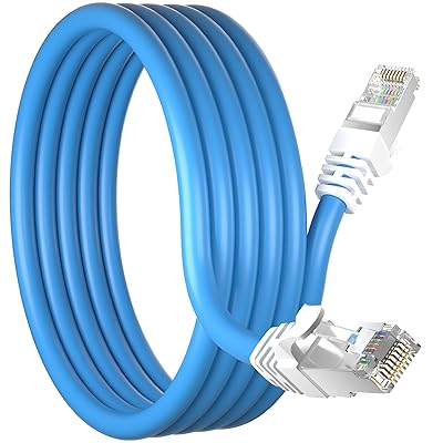 MEIPEK Cat 7 Ethernet Cable 25ft Outdoor, SFTP Triple Shielded Ethernet Cable, High-Speed 10Gbps 600MHz, WaterproofUV Resistant, Direct Burial, Network, Internet, LAN Cables, with RJ45 for Router