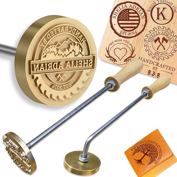 Custom Branding Iron for Wood, Personalized Logo Wood Burning Stamp