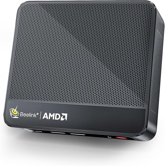 Beelink SER7 - Mini PC, AMD Ryzen 7 7840HS 4 nm, 8C/16T hasta 5.1 GHz, RAM DDR5 de 32 GB, SSD M.2 NVME de 1 TB, pantalla cuádruple 4K a 144 Hz, mini computadora para juegos, WiFi 6, BT 5.2, 2.5 GB