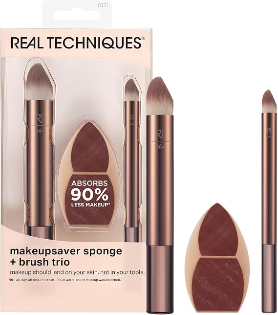 Real Techniques Makeupsaver Sponge + Brush Trio