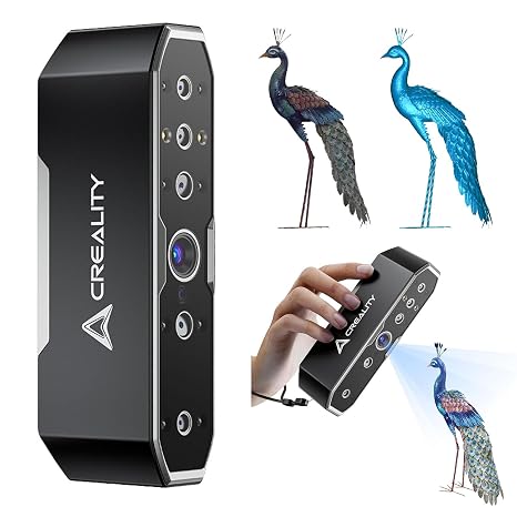Creality 3D Scanner CR-Scan Otter for 3D Printing, 3D Printer Scanner with Four-Lens Stereo Vision, 10-2000mm Scanning Range, Anti-Shake Tracking, 0.02mm Accuracy for mac OS/Windows
