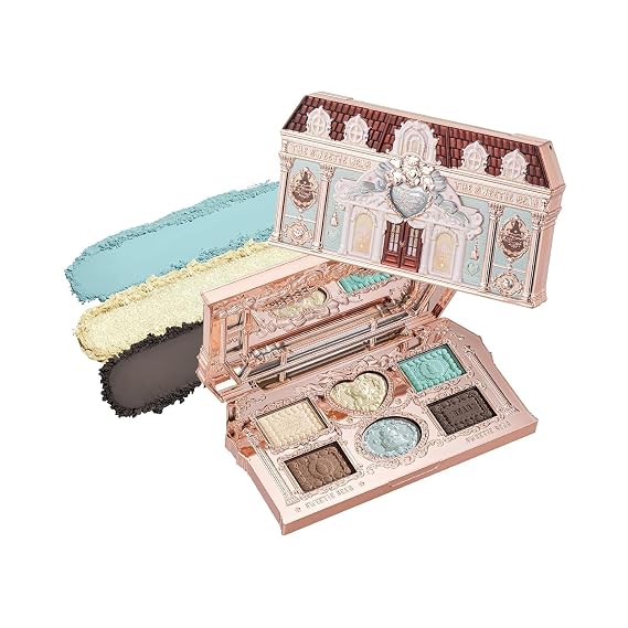 Flower Knows The Sweetie Bear 6-Color Makeup Palette, Pastel Mint & Cream