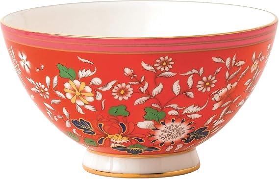 Wedgwood Wonderlust 40023897 Crimson Jewel 11cm Gift Bowl Boxed, Fine Bone China, Red