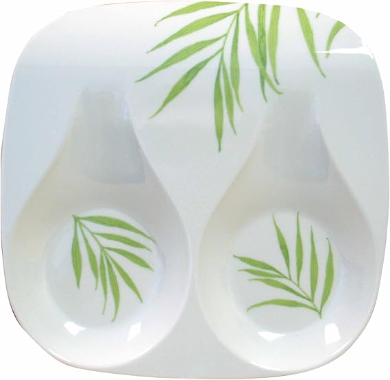 Corelle Coordinates by Reston Lloyd Melamine Double Spoon Rest, Bamboo Leaf