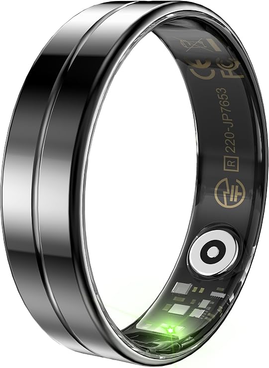 Smart Ring for Men Women Ultra Thin Fitness Ring Heart Rate Monitor Sleep Ring Health Tracker Pedometer Step Counter Smart Rings for Android & iOS