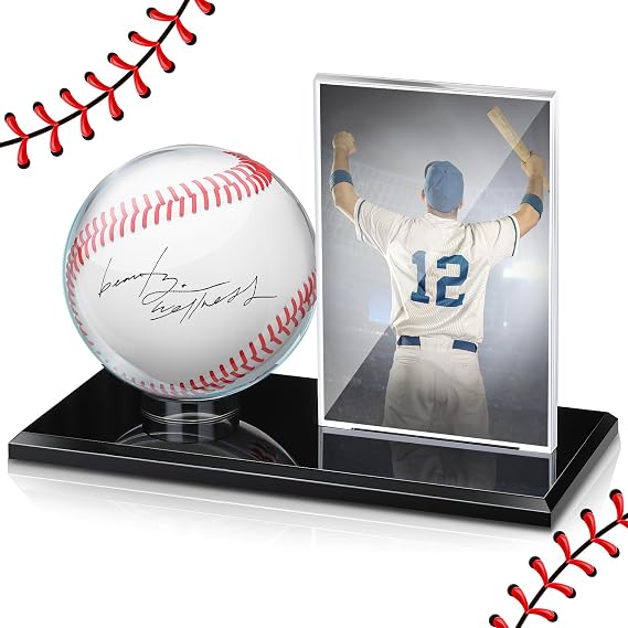 DoubleFill Baseball Display Case for Ball and Cards, Black, Small