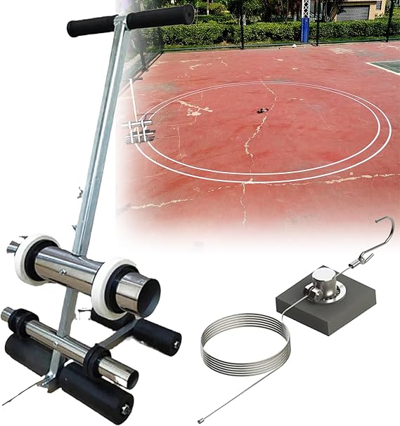 Court Line Tape Machine, Court Line Tape Machine with Drawing Circle Kit, Floor Tape Applicator, Easy to Use and Labor-Saving,for Basketball Courts,Roads,Parking Lots,Badminton Courts