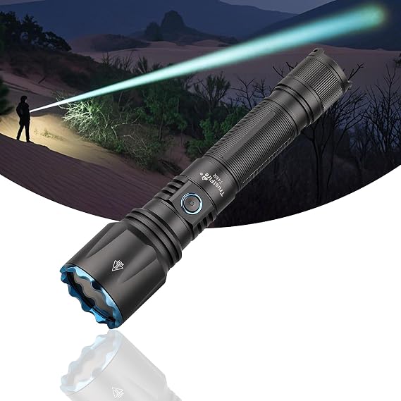 TrustFire T45R Tactical Flashlight, 650 Lumens, 1695 Meters Long Range Rechargeable LED Flashlight Super Bright Spotlight