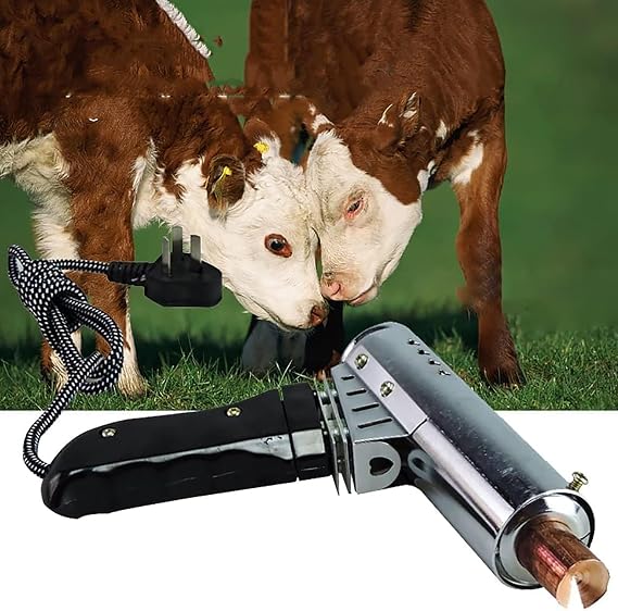 Electric Dehorner for Calf Goats, Electric Animal Dehorner, High Temperature Resistant Head Dehorner, Animal Husbandry Tools and Livestock Farm Tool for Baby Cattle Sheep 15-70 Days of Age