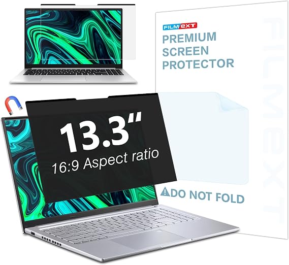 FILMEXT Magnetic Laptop privacy screen 13.3 inch for 16:9 Widedisplay
