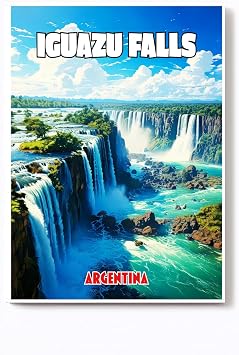 All South America Country Fridge Magnet Art Souvenir Gift Vintage Retro 2x3 (Argentina Iguazu Falls 2)