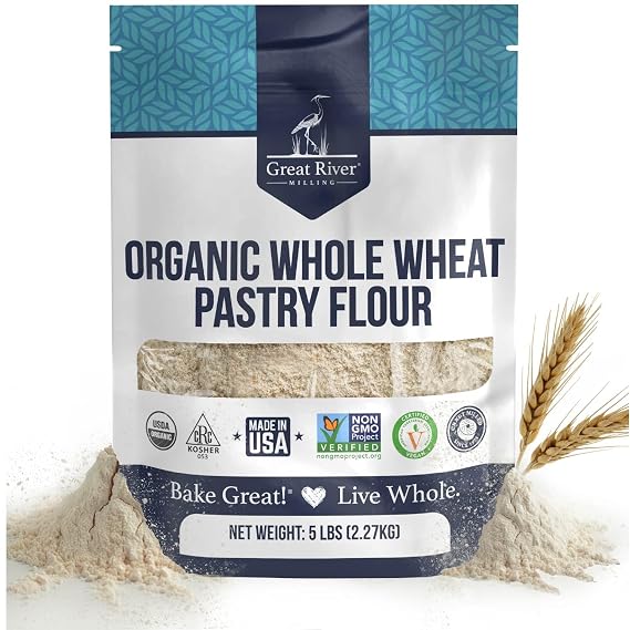 Great River Milling Organic Whole Wheat Pastry Flour, 5 lb