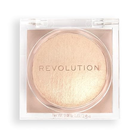 Makeup Revolution Beam Bright Highlighter - Powder-to-Liquid Formula for Full Face Radiance - 5 Stunning Shades: Bronze Baddie