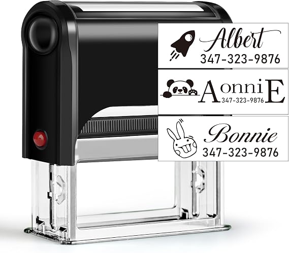Clothing Stamp - Custom Name Stamp for Clothes Kids -Personalised Clothing Stamps Waterproof, Personalized with Your Name (Medium)