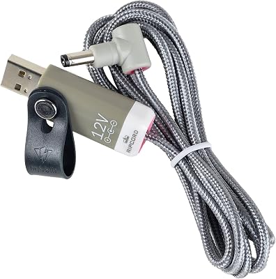 myVolts Ripcord USB to 12V DC Power Cable Compatible with Teenage Engineering Pocket Operator Modular 170, PO Modular 170, POM-170 Synth