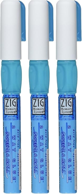 3-Pack - EK Tools 55-00010 Zig Memory System 2-Way Squeeze and Roll Glue Pen