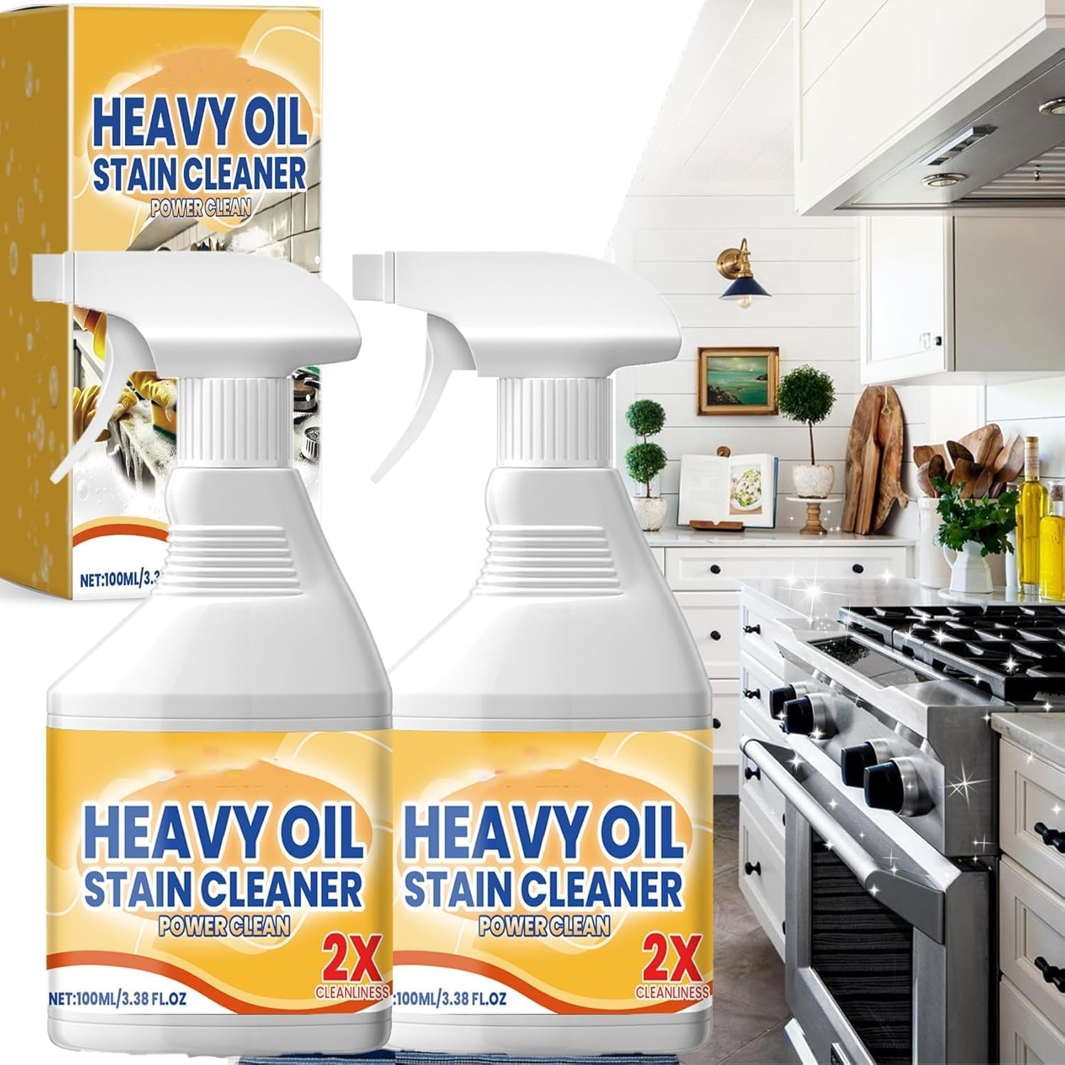 Liapu Heavy Duty Degreaser Cleaner Spray, Liapu Kitchen Heavy Oil Cleaner, Liapu Grease Remover2pcs