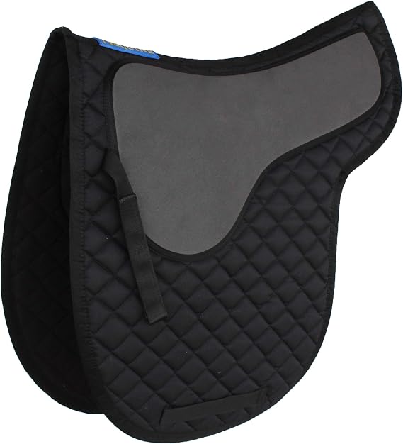 Horse Saddle Pad English Cotton Quilted Contoured Shock Absorbing Gel 72141