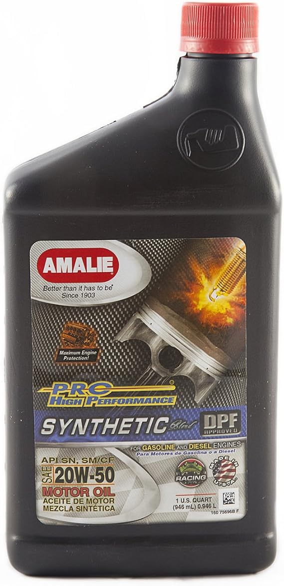 (75696-56) 20W-50 Pro High Performance Synthetic Blend Motor Oil - 1 Quart Bottle