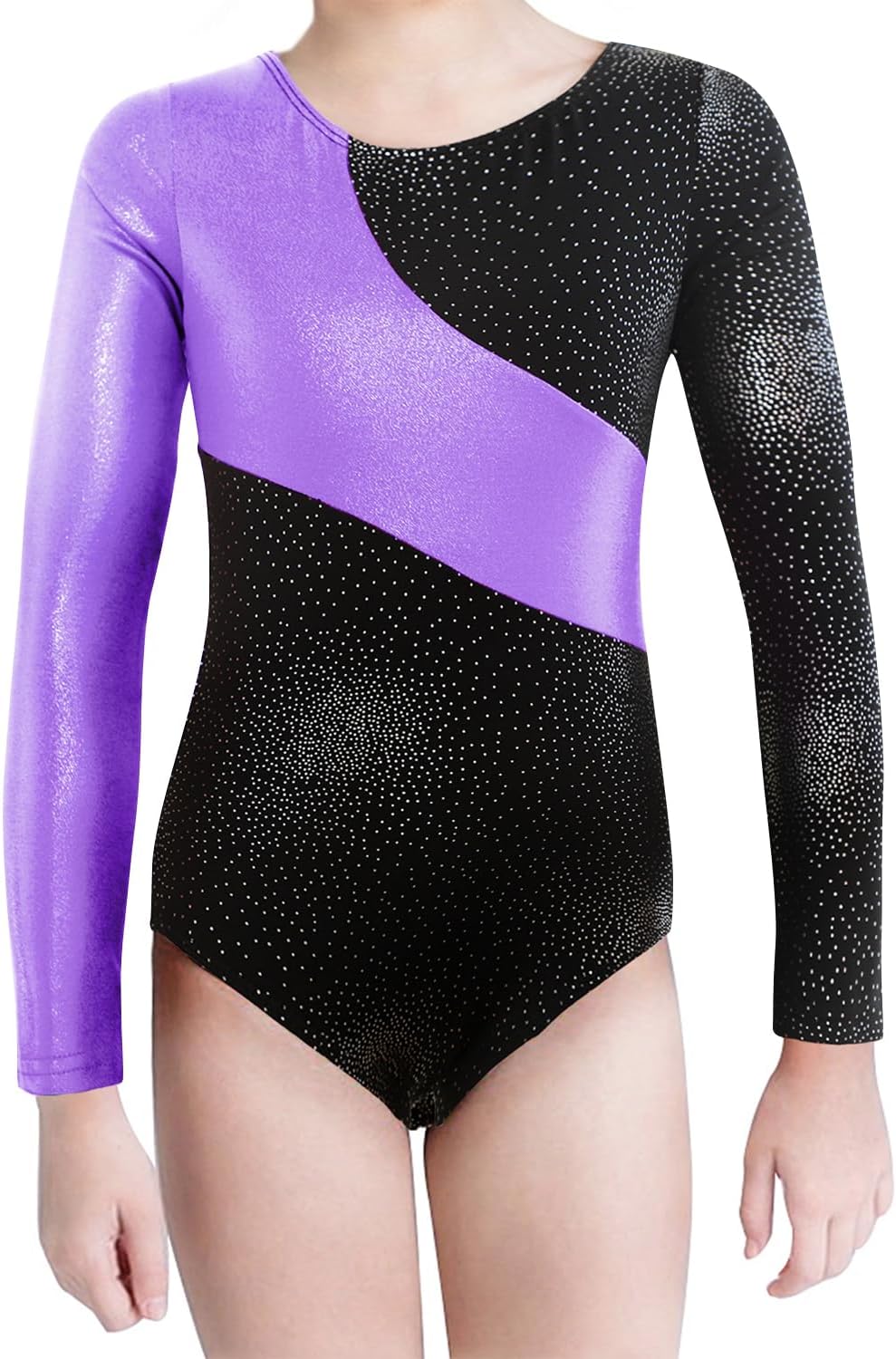 XiaoMoSha Gymnastics Leotards for Girls Long SleeveSleeveless Dance Leotard Sparkle Ballet Dancewear for Kids 2-14 Years