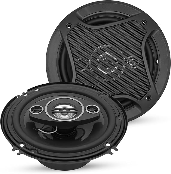 5 CORE 6 Inch 2 Way Coaxial Car Door Speakers 500W Pair with Tweeter Deep Bass Stereo Audio Component Speakers CS 06 2W