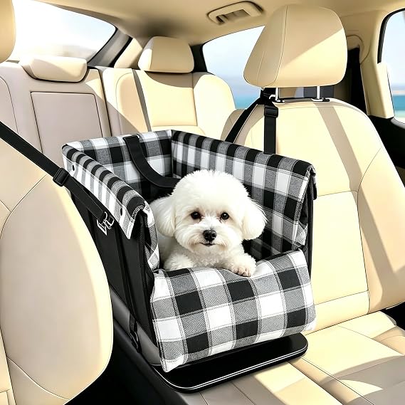 Center Console Dog Car Seat for Small Dogs Up to 11lbs