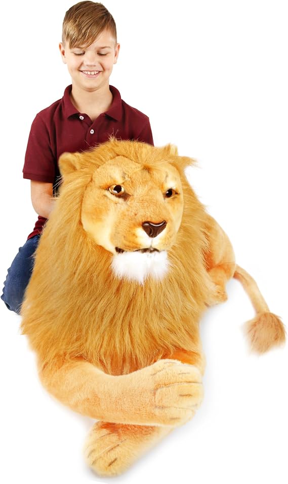 TigerHart Lasodo The Lion - 39 Inch (Tail Measurement Not Included) Big Stuffed Animal Plush Cat