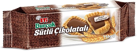 Eti Burçak Sütlü Çikolatalı Bisküvi 114 g