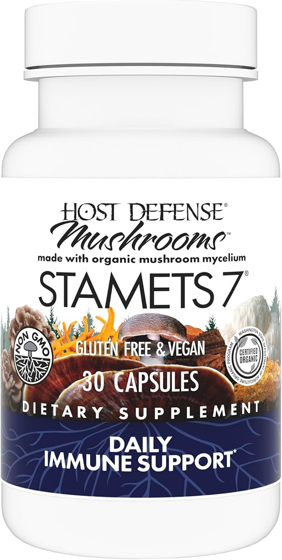 Host Defense Stamets 7, Immune Support, 30 Capsules