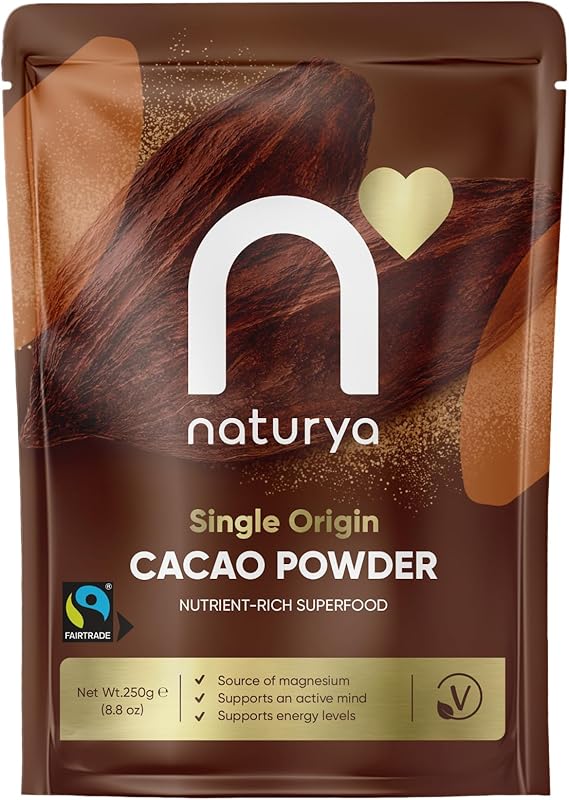 Naturya Cacao Powder, Single Origin Fairtrade 250g