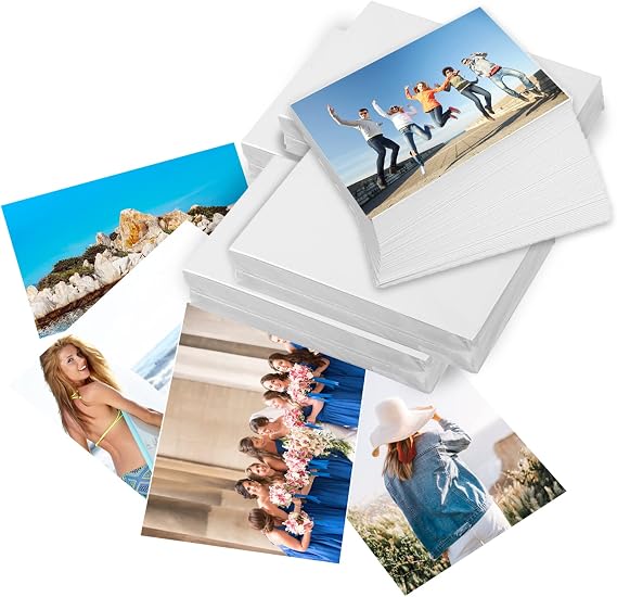 T6 500 Sheets 4x 6inch 4R High Glossy Photo Paper Waterproof Professional photographic Paper Works with Inkjet Printers 230gsm