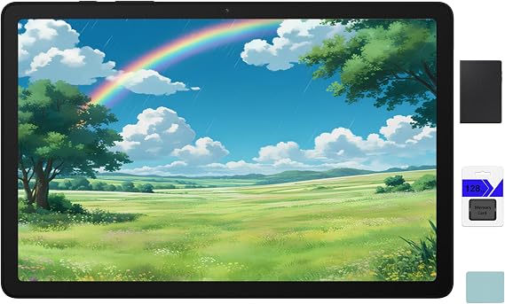Samsung Galaxy Tab A9+ 64GB + Galaxy Tab A9+ Book Cover Black 11" Android Tablet Upgrade Chipset Multi-Window Display Slim Lightweight Durable Design Graphite with Accessories