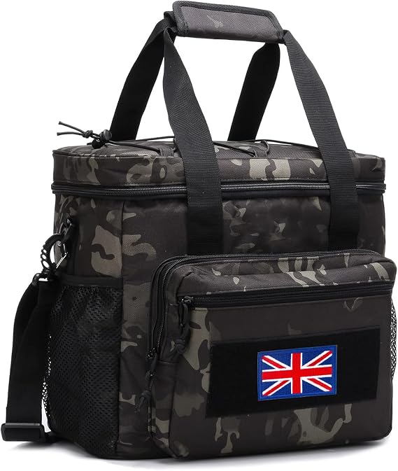 Lunch Box for Men,22L Tactical Lunch Bag Large Cooler for Work | Large Tactical Lunch Cool Pail,Adjustable Detachable Shoulder Strap,Insulated Leakproof Liner Soft Meal Bag for Fishing