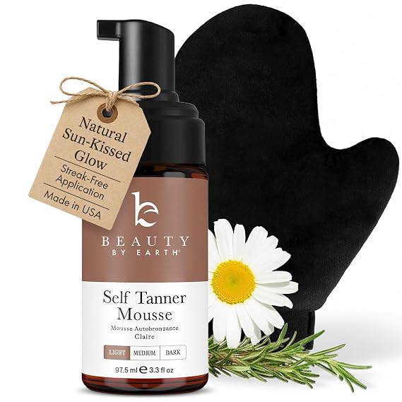 Self Tanner Tanning Mousse Kit - USA Made with Natural, Organic Ingredients