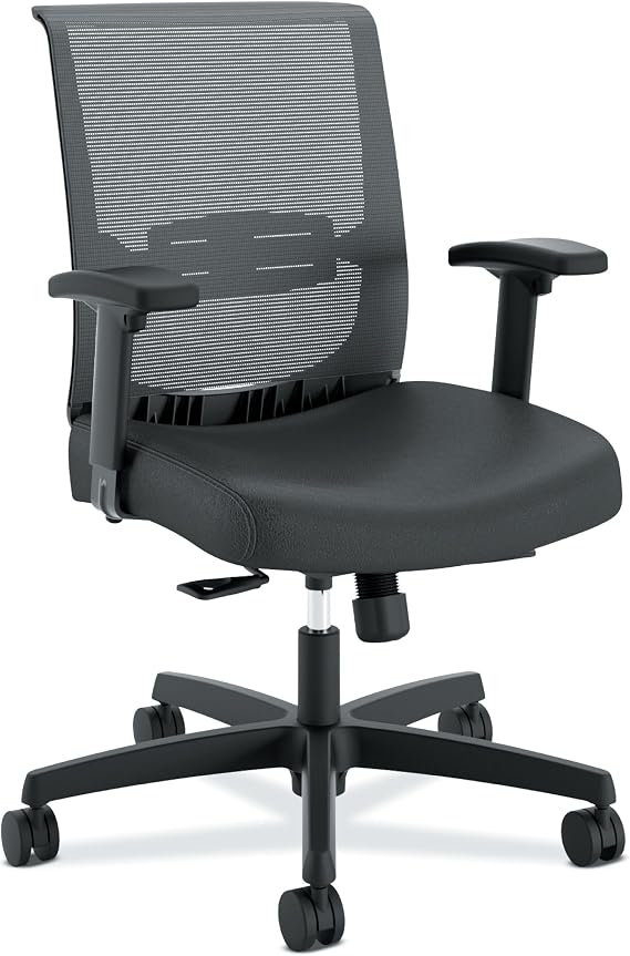 HON Convergence Ergonomic Office Chair, Office Desk Computer Chair, Black
