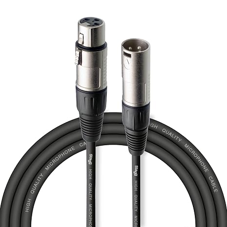 Stagg SMC3 3m XLR Male to XLR Female Microphone Cable, Black
