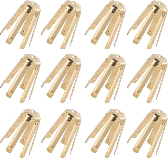12Pcs Universal Brass Golf Shaft Adapter Shims Fits .335 .350 .355 .370 for All Shaft - 6 Legs Brass Adjustable Golf Shaft Shims Golf Accessories