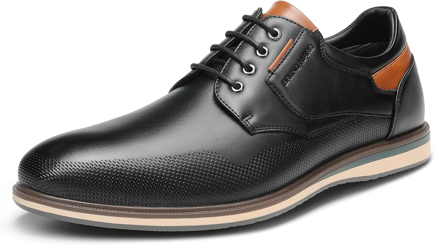 Bruno Marc Men's Casual Dress Shoes, Comfortable Leather Lace Up Walking Trainers & Sneakers