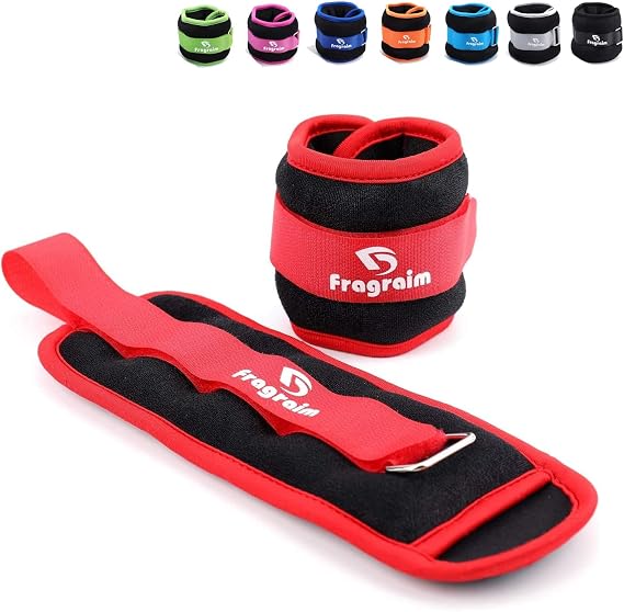 Ankle Weights for Women, Men and Kids - 1/2/3/4/6/8/10/12/15/20 LBS 1 Pair Strength Training Wrist/Leg/Arm Weight with Adjustable Strap for Jogging, Gymnastics, Aerobics, Home Fitness, Physical Therapy