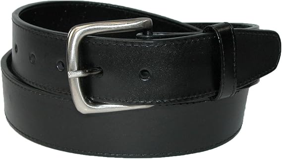 CTM Men's Leather Money Belt with Removable Buckle Travel Belt