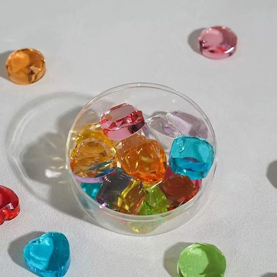 Edible Diamond Candy, Colorful Crystal Gem Candy, Luxury Hard Candy for Cake Decoration, Dessert Toppings, Party Favors, Proposal & Wedding, 13 Count Gift Jar, Made with German Isomalt