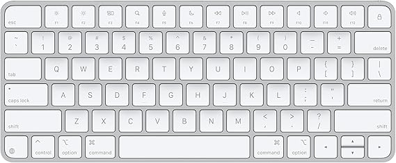 Apple Magic Keyboard: Bluetooth, şarj edilebilir. Mac, iPad ve iPhone ile çalışır; Amerikan İngilizcesi, Gümüş Rengi (Lightning)