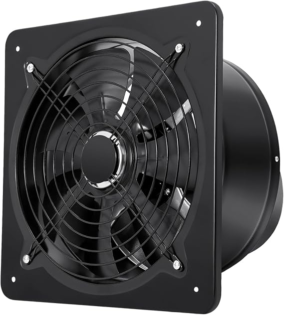 12 Inch Explosion Proof Fan, 125W Wall Mounted Industrial Ventilation Extractor Fan, 2800r/min Utility Air Blower for Workshops, Basements, Warehouses(7 Fan Blades)