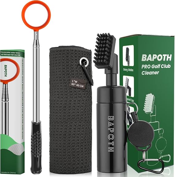 SPEENSUN 9FT Golf Ball Retriever and Golf Club Cleaner Bundle Items