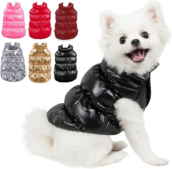 AOFITEE Dog Coats for Small Dogs Waterproof Dog Jacket Warm Fleece Pet Coat