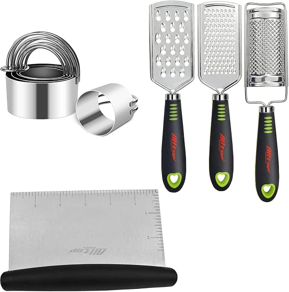 Bench Scraper & Biscuit Cutter & Food Grater