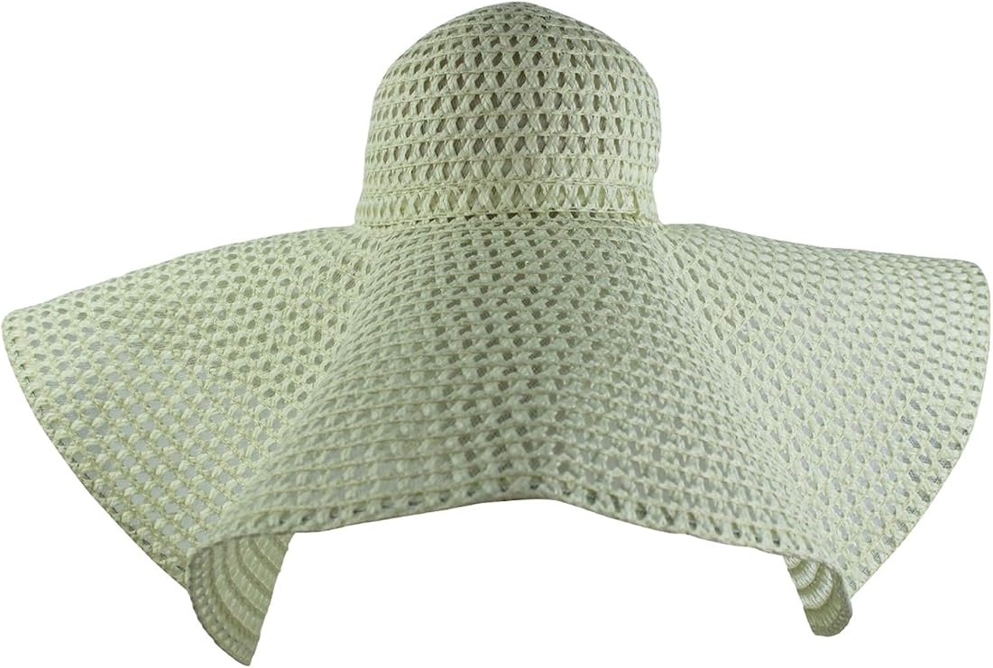 Mega Wide Oversize Brim Shapeable Straw Sun Hat